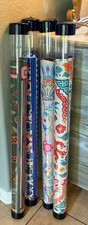 Mahjong Mat Storage Tubes 3x36 Set of 4 with Color Caps Fits Most Mats Free Ship