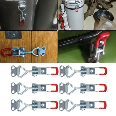 6pack GH-4001 Adjustable Toggle Clamp Steel Hasp Catch Clip Quick Fixture 220lbs