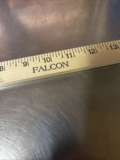 American Falcon Wooden 19โ Ruler Made In USA Vintage NOS Double Sided