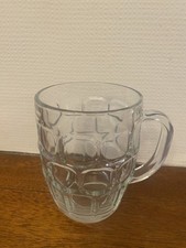 Vintage Pint Dimple Beer Tankard Glass Mug Crown Dema B509