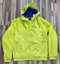 Nike Catching Air  Graphic Zip Up Windbreaker Neon Green Men's Size Large Sports