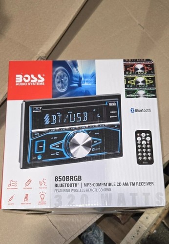 BOSS Audio Systems 850BRGB Car Stereo - 2 Din, Bluetooth Audio, MP3 Player, CD