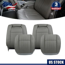 For 1994 1995 1996 Chevy Impala SS Driver & Passenger Leather Seat Cover Gray