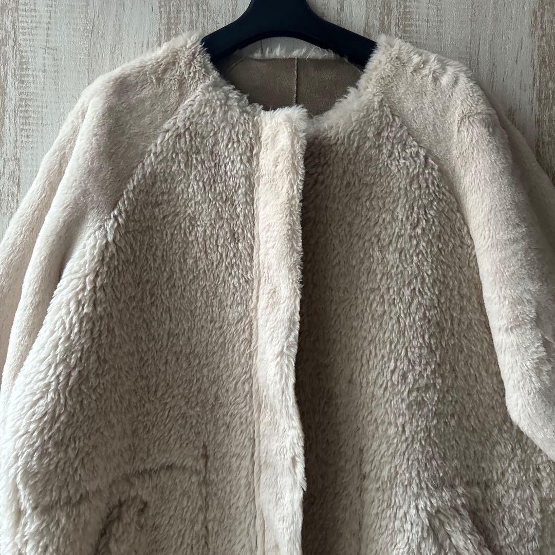 Ameri Vintage Reversible Twin Boa Shearling Coat … - image 2