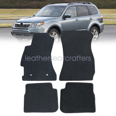 For 2008-2014 Subaru Impreza Full Set Floor Mats Carpet Waterproof Velour Black