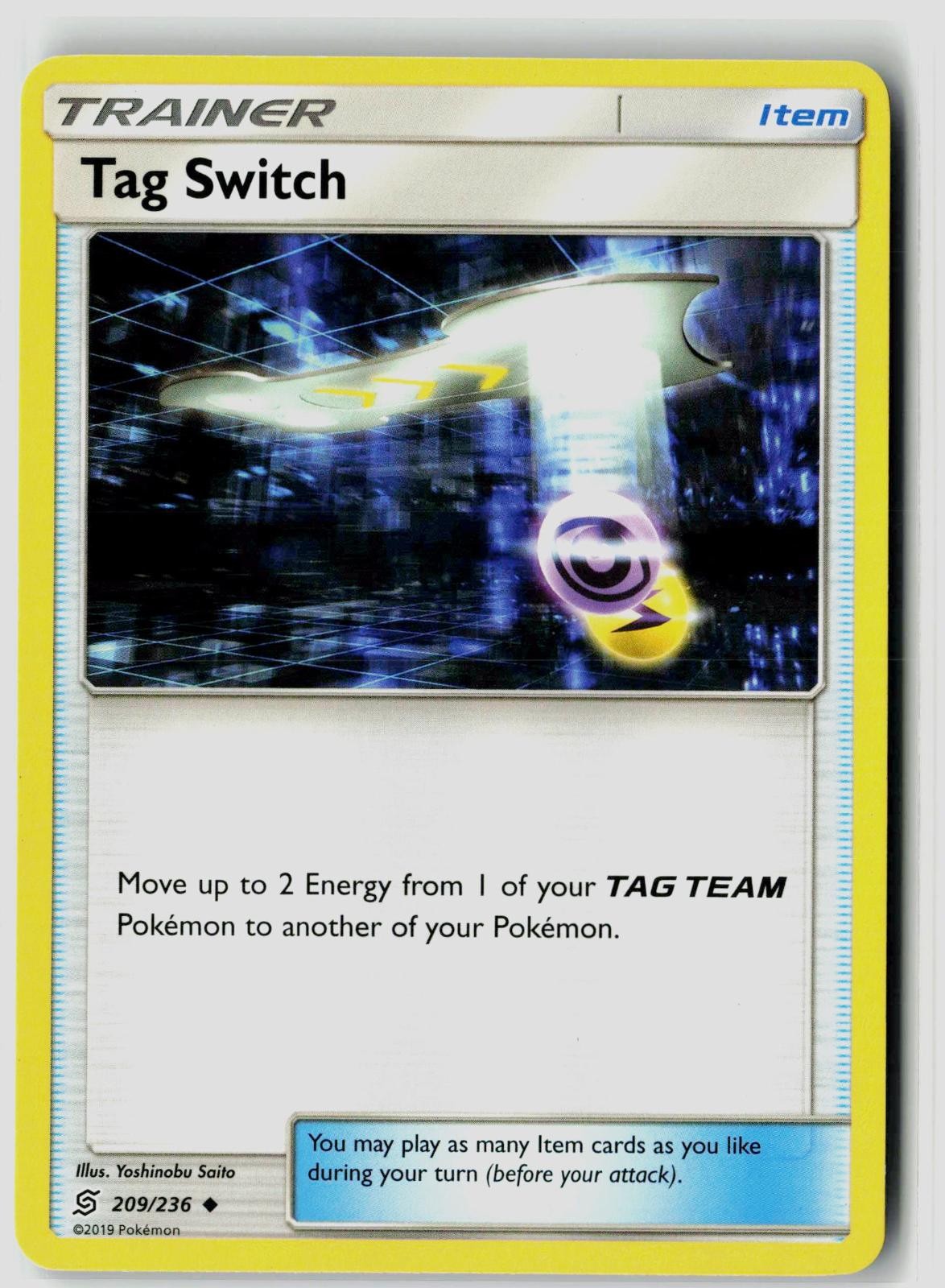 TAG SWITCH 209/236 UNIFIED MINDS POKEMON UNCOMMON NEAR MINT NM