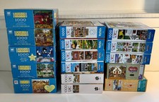 Lot of 16 Charles Wysocki Jigsaw Puzzles 1000 Pieces Americana MB Buffalo