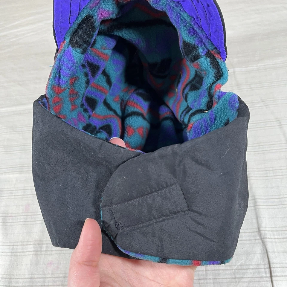 Sombrero Columbia de Colección Niño/Niños Oreja Abatible Invierno Sombrero Años 90 Púrpura Forrado de Vellón N1 Foto 3 de 4