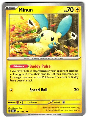 MINUN 061/182 PARADOX RIFT POKEMON TCG | eBay