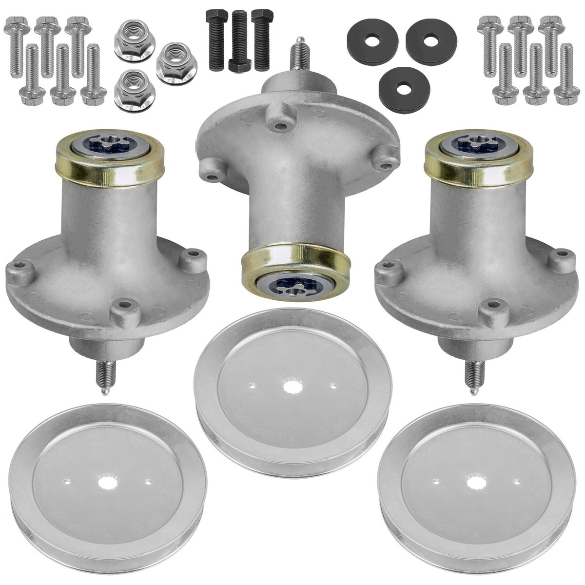 3 Spindle Assembly with Pulley fits Husqvarna MZT61 MZ61 MZ6125