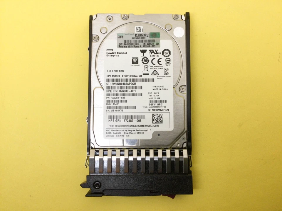 J9F49A HPE MSA 1.8TB 12G SAS 10K SFF 2.5" DP 512e ENT HDD 787649-001 - Image 3 of 4