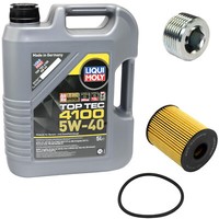 MotoröL ÖLfilter SH4794P 5W40 5Liter + ÖLablassschraube FüR Fiat Panda Ford KA
