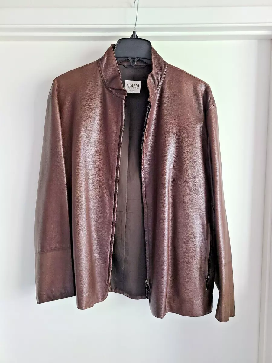 Armani collezioni suede jacket sale
