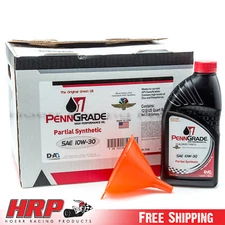 Brad Penn 10W-30 Partial Synthetic Racing Oil - 12 Pack (case) w/ Funnel