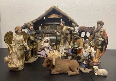 【未使用】KIRKLAND ナティビティセット 19ピース 【キリストの降誕】 Amazon.com: Kirkland Signature Hand-Painted Christmas