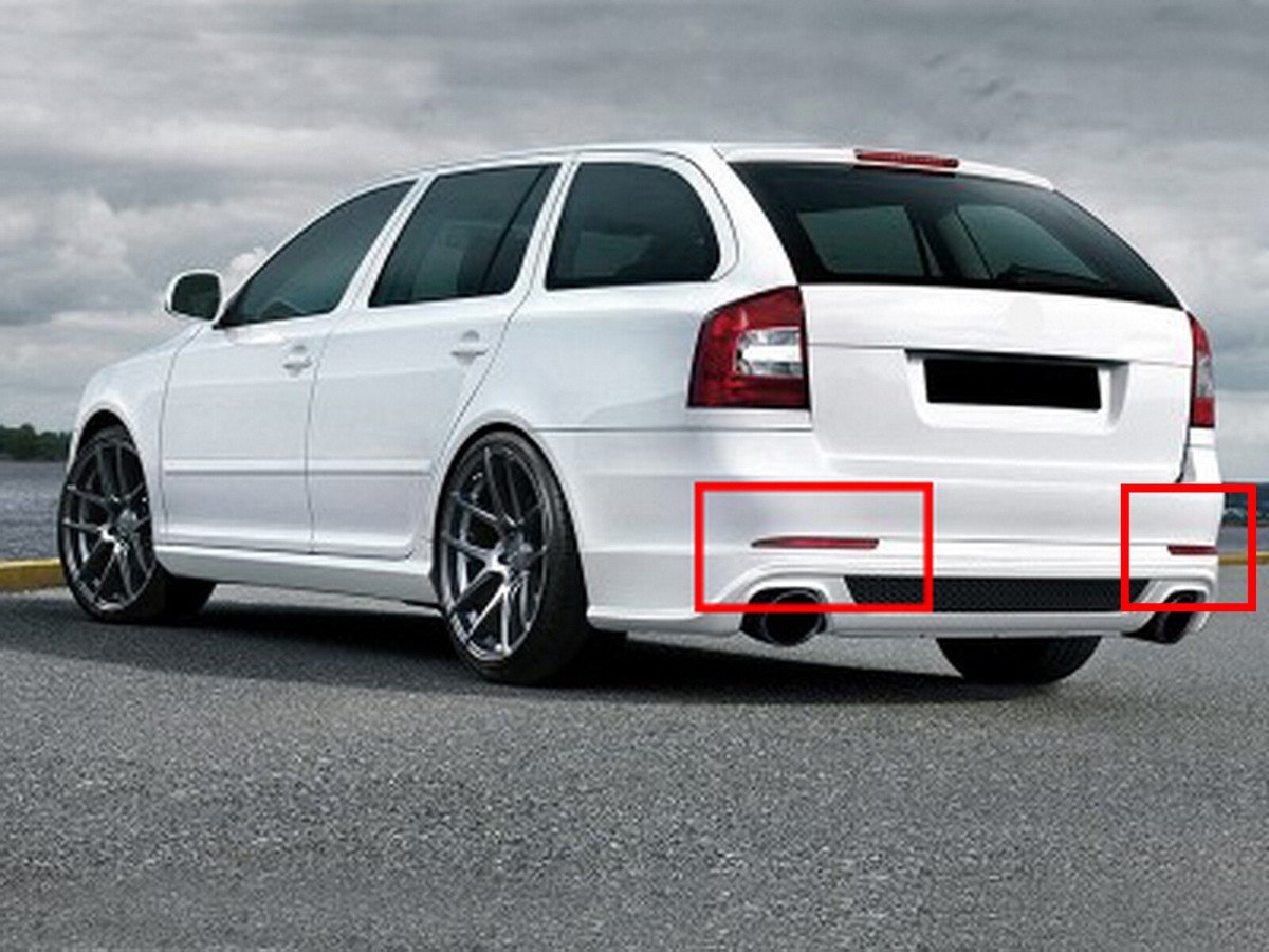 Rear Left Bumper Reflector For Skoda Octavia 2 II 1Z (2009-2013) – Red, LST LP-5104-21