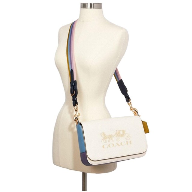 Coach Jes Crossbody Messenger Signature Strap Classic Bag Black | semashow.com
