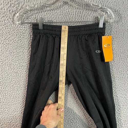 Champion Youth Pants Large Black Track Warm Up Duo Dry Sweatpants Gym Run 24x27 - Picture 3 of 13