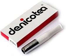 Denicotea Zigarettenspitze Cigarette Holder weiss + 10 Filter Zigarettenhalter