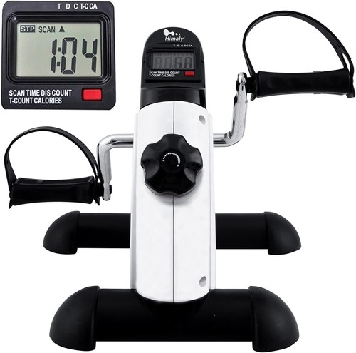 Under Desk Bike Pedal Exerciser Portable Mini Cycle with LCD Display for Arms... - Picture 3 of 9