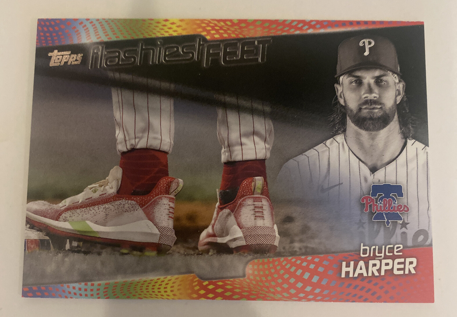 2022 Topps Series 1 Bryce Harper Flashiest Feet 1/299 Phillies. Card # FF-2