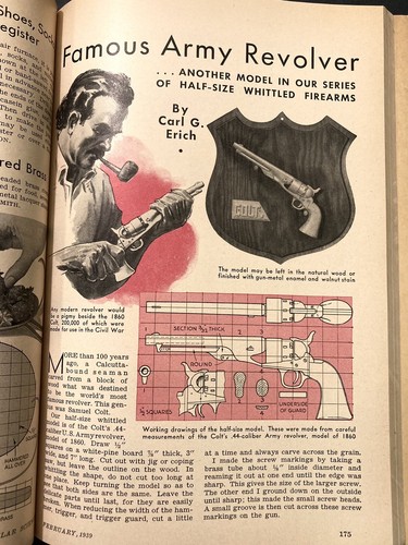 1939 Popular Mechanics Shop Notes Bound Vol 1 Jan Feb March Projects Woodworking - Picture 8 of 16