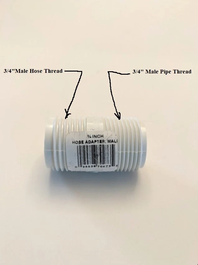 Lasco PVC Garden Hose Adapter 3/4-in MHT x 3/4-in MIP