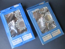 SWEDEN TARTLET TINS B212 Lot of 72 Fluted Tin Molds (2 Sets) 6 Shapes NEVER USED