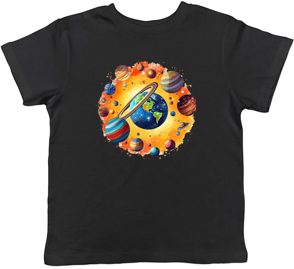 BABY ORIGINALS Erde Weltraum Kinder T-Shirt Sonnensystem Planeten Kinder Jungen Mädchen Geschenk