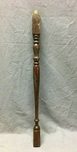 Antique Turned Wood Pine Spindle Baluster 26" Staircase Vtg 372-20B