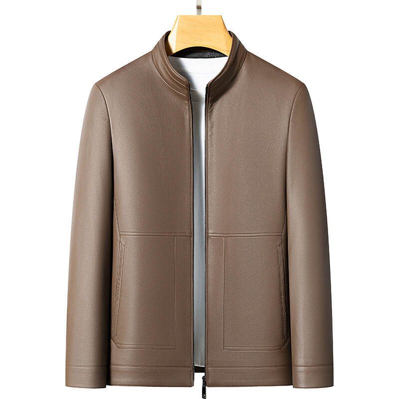 Stand Collar Mens Zipper Short Coat Jacket Spring Winter Outwear