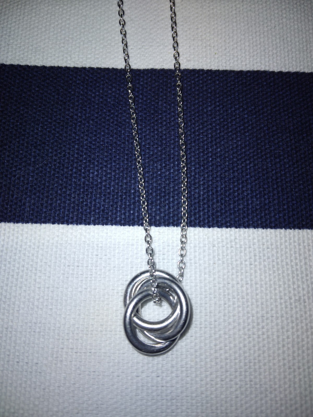 925 Sterling Silver Eternity Trinity Interlocked … - image 1