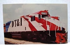 Railroad Postcard Train Railway Detroit Toledo Ironton Locomotive Patriotic 1776
