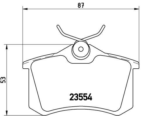 BREMBO P85017 Kit pastiglie freno per VW CORRADO (53I), GOLF II (19E, 1G1), GOLF - Foto 6 di 12