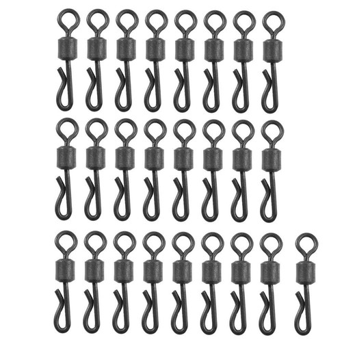Qshape Swivel Hanging Pesca Connector Terminal Barrel Tackle (25pcs