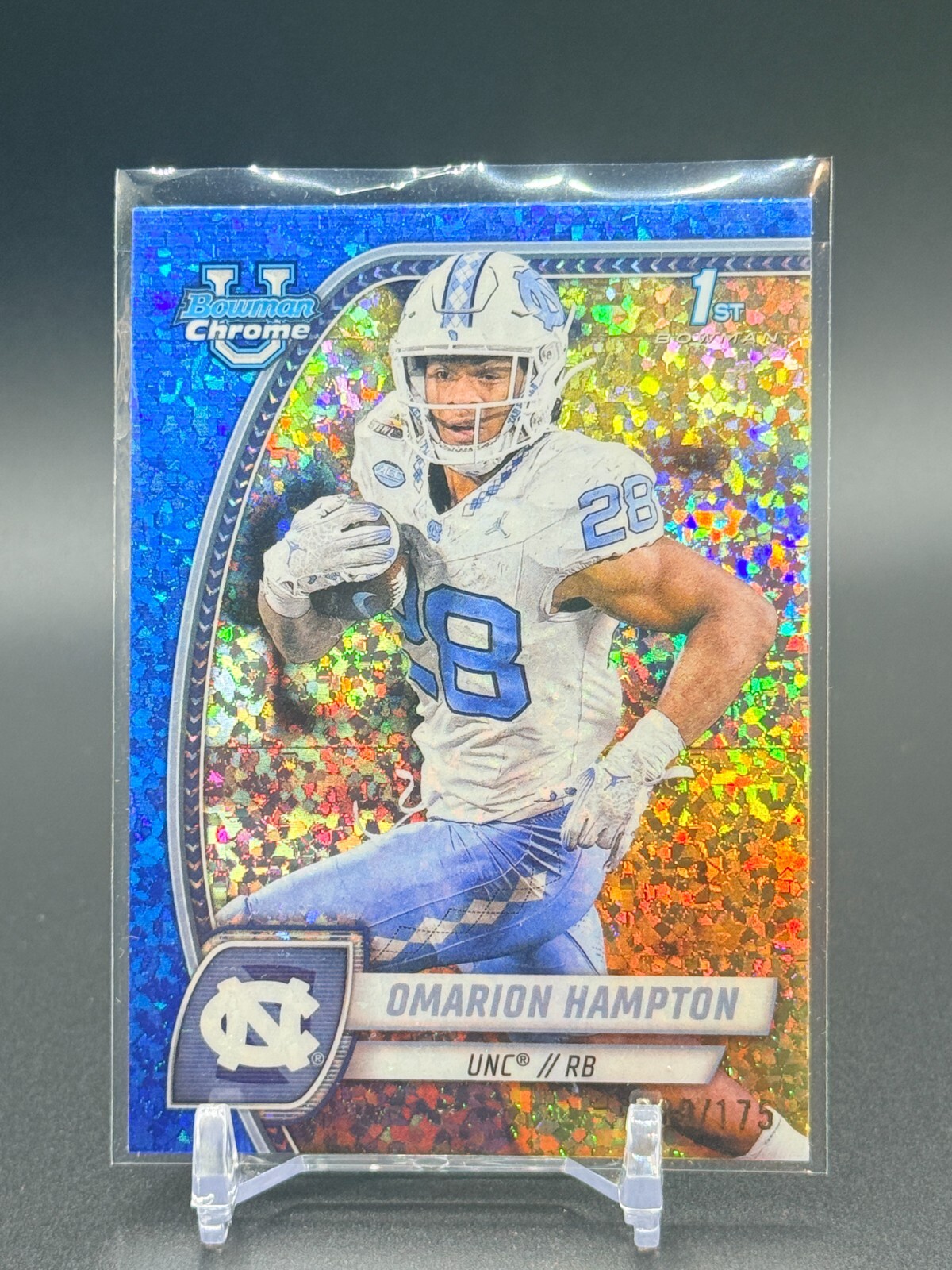 2024 Bowman Chrome U - 1st Bowman Omarion Hampton BLUE MINI DIAMONDS /175