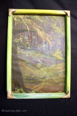 Shabby Chic! Schönes großes Gemälde / Wald / Landschaft / 77 x 108 cm / Großer R