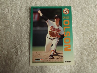 Fleer 1992/ MLB ''GREGG OLSON'' #21 Baltimore Orioles Trading Card n1
