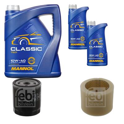FEBI BILSTEIN Inspektionspaket 7L MANNOL Classic 10W-40 für Peugeot Partner