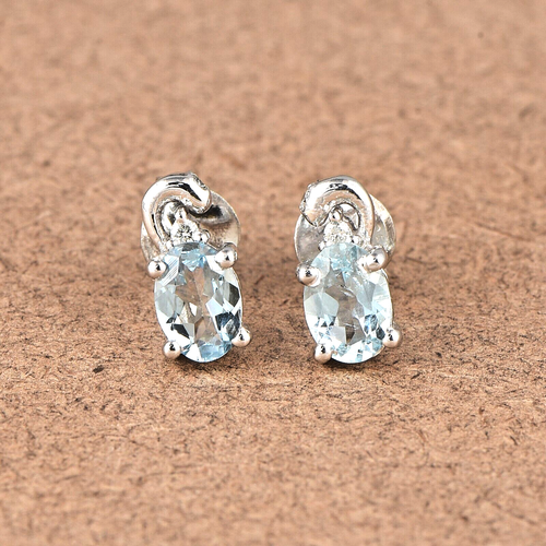 Boucles D'Oreilles Clous En Argent Sterling .925 Avec