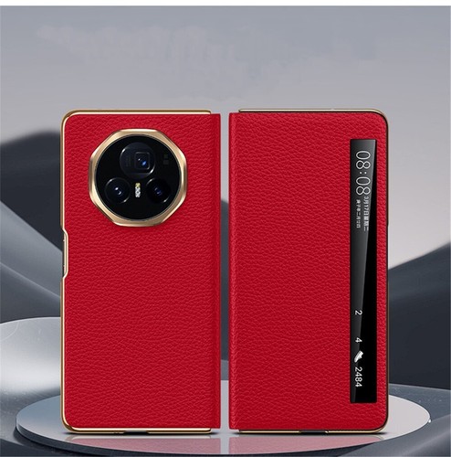 Genuine Cowhide Leather Magnetic Case for Honor Magic V3 Matte Business Cover - 第 27/29 張圖片