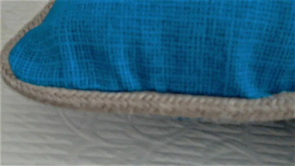 Juego de Almohadas Applica Azul Coral 16" x 16" Cuerda Natural Tubo Relleno Poli NUEVO Foto 3 de 4