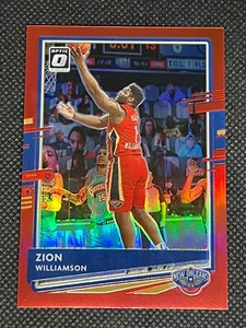 Zion Williamson 2020-21 Optic Red Prizm 42/99 #40 New Orleans Pelicans