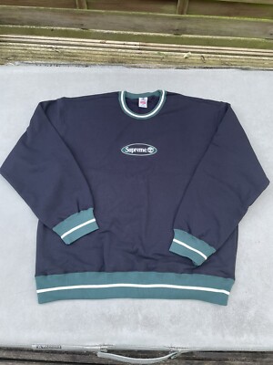 Supreme x Timberland SS21 Crewneck - Navy - Small | eBay 