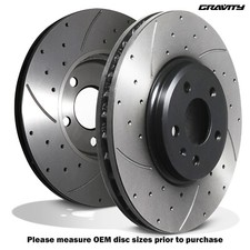 FRONT DRILLED GROOVED 320MM BRAKE DISCS FOR AUDI A4 A5 S5 1.8 2.0 2.7 3.0 3.2