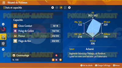 Pokémon Annihilape Shiny 6 IV-31 Pour Pokémon Écarlate/Violet Sur Nintendo Switch - Neuf Sous Blister