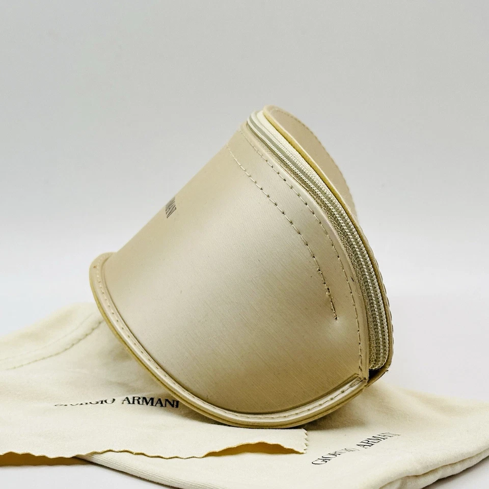 Giorgio Armani Glasses Case Eyewear Sunglasses Brown Gold XL NEW - Image 3 of 4