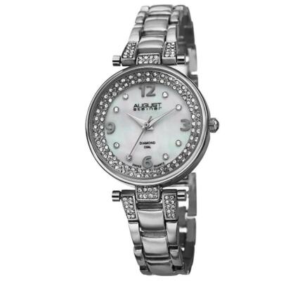 August Steiner AS8137SS Swiss Quartz Diamond Markers Womens