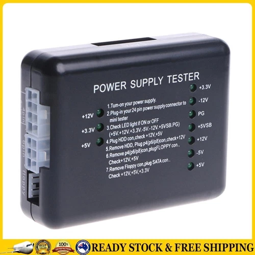 PC Computer 20/24 Pin ATX SATA HDD Power Supply Tester Measuring Diagnostic Tool