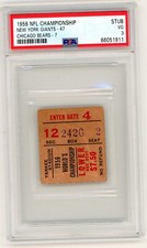1956 NFL FOOTBALL CHAMPIONSHIP GAME TICKET STUB NEW YORK NY GIANTS CHICAGO BEARS